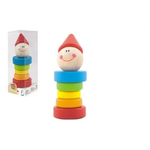 Bigjigs Toys Šašek a kroužky dřevo 13cm v blistru