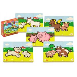 Teddies Puzzle Moje první zvířátka dřevěné 18 dílků pro nejmenší