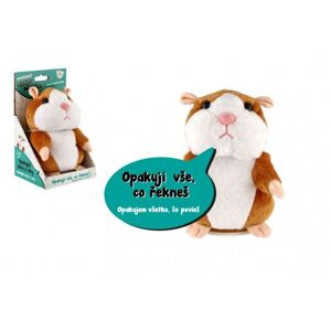 Teddies Křeček Mireček opakující věty plyš 18cm na baterie se zvukem v krabici 12x20x10cm v sáčku