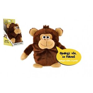 Teddies Opička Tonička opakující věty plyš 18cm na baterie se zvukem v krabici 12x20x10cm v sáčku
