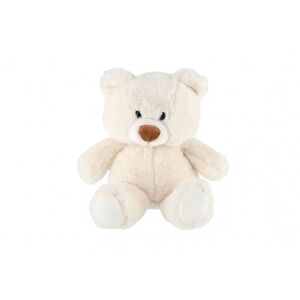 Teddies Medvěd sedící plyš 35cm bílý 0+