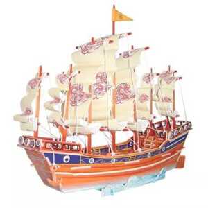 Woodcraft construction kit Woodcraft Dřevěné 3D puzzle Barevná plachetnice PC131