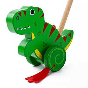 Bigjigs Toys Bigjigs Baby Dřevěný jezdík T. rex