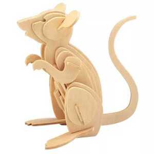 Woodcraft construction kit Woodcraft Dřevěné 3D puzzle Myš