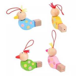 Bigjigs Toys Dřevěná píšťalka ptáček 1ks modrá