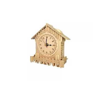 Woodcraft construction kit Woodcraft Dřevěné 3D puzzle hodiny domek