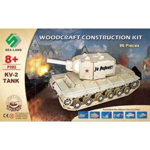 Woodcraft construction kit Woodcraft Dřevěné 3D puzzle tank KV 2