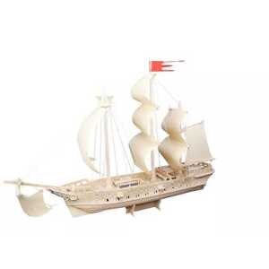 Woodcraft construction kit Woodcraft Dřevěné 3D puzzle plachetnice přírodní