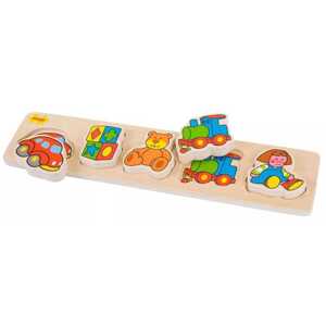 Bigjigs Toys Bigjigs Baby Dřevěné vkládací puzzle hračky