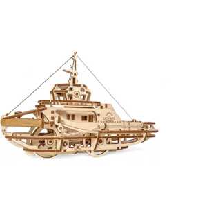 Ugears 3D dřevěné mechanické puzzle Remorkér