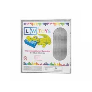 L-W Toys Velká podložka na stavění 50x50 bodů šedá