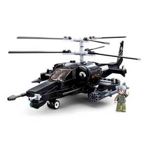 Sluban Model Bricks M38-B0752 Bojový vrtulník Ka-50 Black Shark