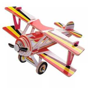 Woodcraft construction kit Woodcraft Dřevěné 3D puzzle Dvouplošník barevný