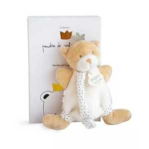 Doudou et Compagnie Paris Doudou Dárková sada - Hračka s úchytem na dudlík medvídek král 15 cm