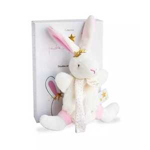 Doudou et Compagnie Paris Doudou Dárková sada - Hračka s úchytem na dudlík králíček 15 cm
