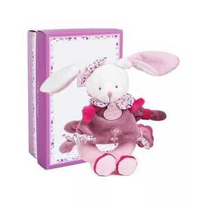 Doudou et Compagnie Paris Doudou Dárková sada - Plyšové chrastítko králíček 19 cm
