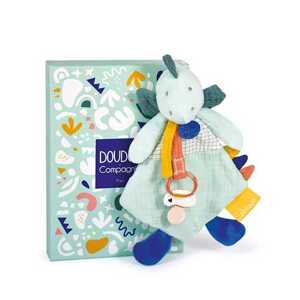 Doudou et Compagnie Paris Doudou Dárková sada - Hračka s úchytem na dudlík dinosaurus zelený 23 cm