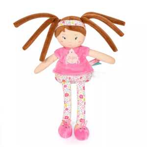 Doudou Jolijou Paris Doudou Jolijou Panenka LES PIPELLETTES 25 cm 1 ks růžová
