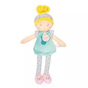 Doudou Jolijou Paris Doudou Jolijou Panenka LES PIPELLETTES 25 cm 1 ks tyrkysová