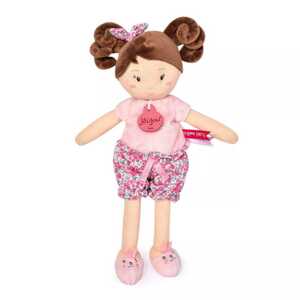 Doudou Jolijou Paris Doudou Jolijou Panenka LES PIPELLETTES 25 cm 1 ks světle růžová