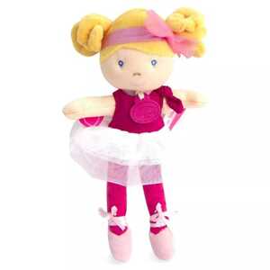 Doudou Jolijou Paris Doudou Jolijou Panenka mini baletka "Les Tutus" 23 cm tmavě růžové šaty