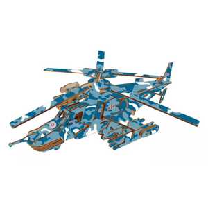 Woodcraft construction kit Woodcraft Dřevěné 3D puzzle Bojový vrtulník Black shark