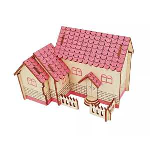 Woodcraft construction kit Woodcraft Dřevěné 3D puzzle Fialový dům