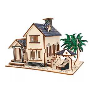 Woodcraft construction kit Woodcraft Dřevěné 3D puzzle Dům na pláži