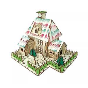 Woodcraft construction kit Woodcraft Dřevěné 3D puzzle Čarodějnická chýše