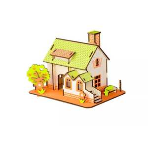 Woodcraft construction kit Woodcraft Dřevěné 3D puzzle Zelený dům