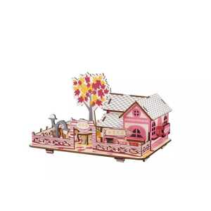Woodcraft construction kit Woodcraft Dřevěné 3D puzzle Podzimní dům