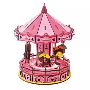 Woodcraft construction kit Woodcraft Dřevěné 3D puzzle Kolotoč