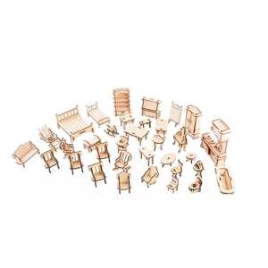 Woodcraft construction kit Woodcraft Dřevěné 3D puzzle Nábytek