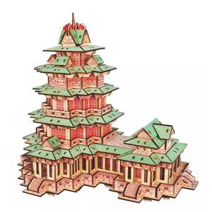 Woodcraft construction kit Woodcraft Dřevěné 3D puzzle YueJiang Tower
