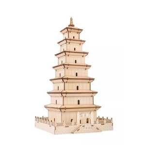 Woodcraft construction kit Woodcraft Dřevěné 3D puzzle Velká pagoda divoké husy