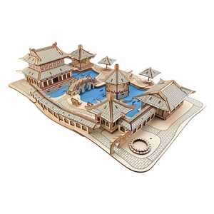 Woodcraft construction kit Woodcraft Dřevěné 3D puzzle Zahrady Suzhou
