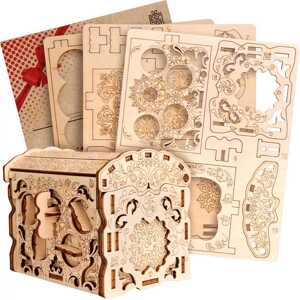 EscapeWelt 3D dřevěná skládačka hlavolamu Secret Treasure Box