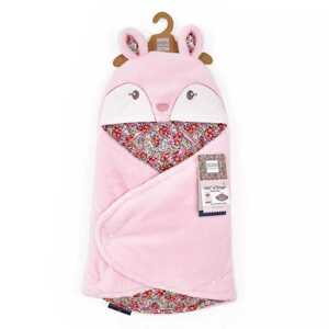 Doudou et Compagnie Paris Doudou Plyšová růžová dečka s kapucí Boh'aime 70 cm