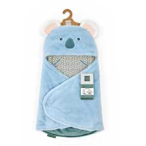 Doudou et Compagnie Paris Doudou Plyšová modrá dečka s kapucí Yoca le koala 70 cm