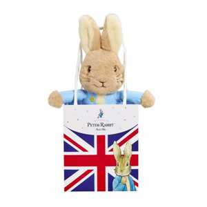 Rainbow Designs Limited Rainbow Plyšový králíček Petr v tašce Union Jack
