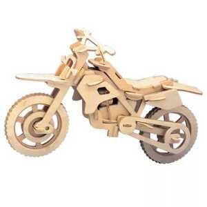 Woodcraft construction kit Woodcraft Dřevěné 3D puzzle Motorka terénní
