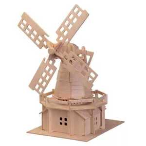 Woodcraft construction kit Woodcraft Dřevěné 3D puzzle Větrný mlýn