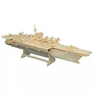 Woodcraft construction kit Woodcraft Dřevěné 3D puzzle Letadlová loď