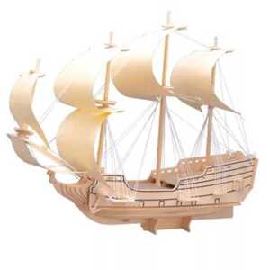 Woodcraft construction kit Woodcraft Dřevěné 3D puzzle Loď plachetnice Orel