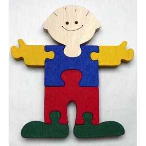 Makovský Dřevěné vkládací puzzle Kluk bez rámečku