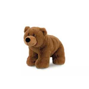 Teddies Medvěd hnědý plyš 17x30cm plněný kuličkami 0m+