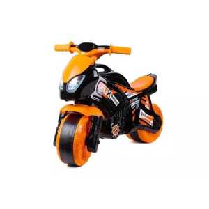 Teddies Odrážedlo motorka oranžovo-černá plast v sáčku 35x53x74cm 24m+