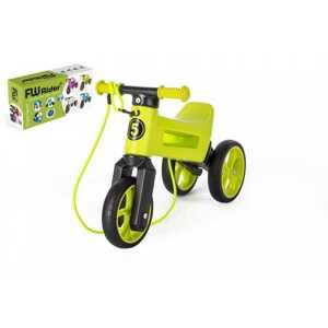 Teddies Odrážedlo FUNNY WHEELS Rider SuperSport zelené 2v1+popruh, výš. sedla 28/30cm nos 25kg 18m+ v krab.