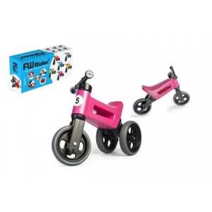 Teddies Odrážedlo FUNNY WHEELS Rider Sport růžové 2v1, výška sedla 28/30cm nosnost 25kg 18m+ v krabici