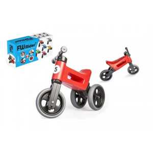 Teddies Odrážedlo FUNNY WHEELS Rider Sport červené 2v1, výška sedla 28/30cm nosnost 25kg 18m+ v krabici
